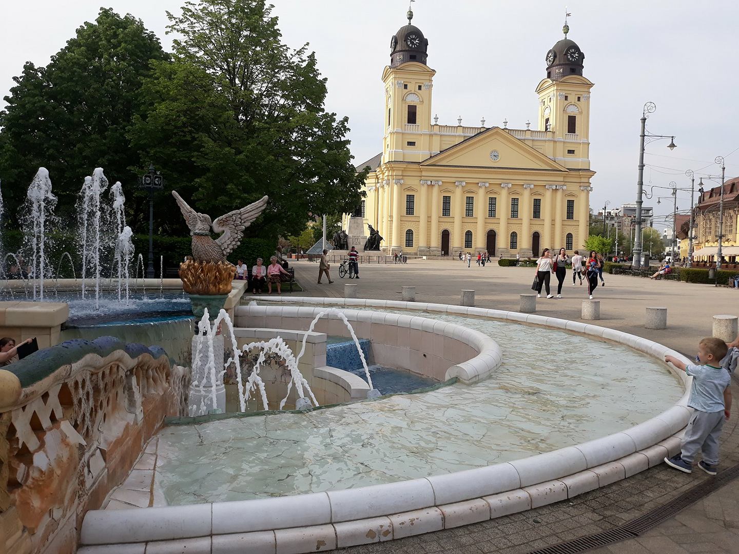 Debrecen belvárosában újra működnek a szökőkutak