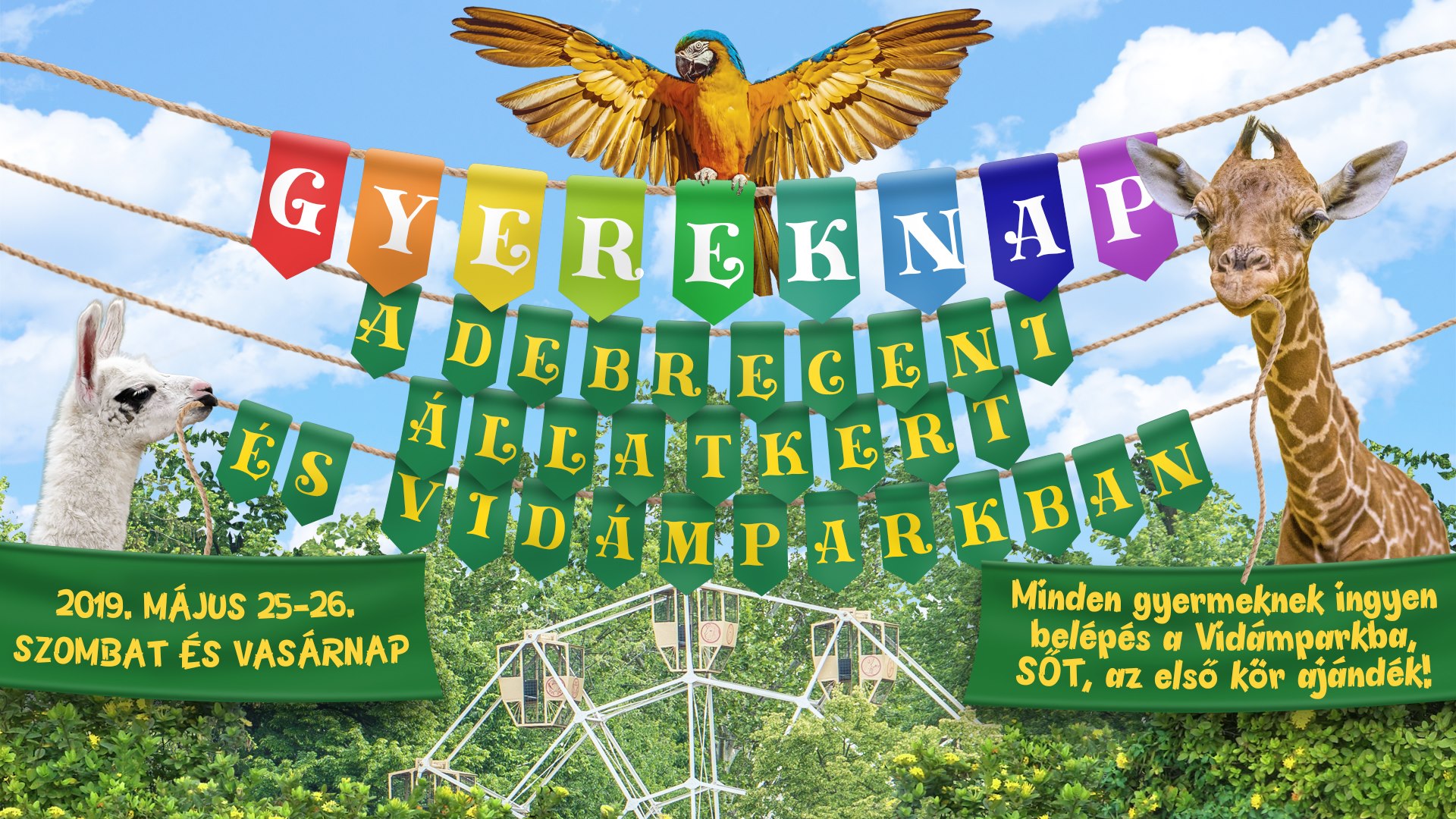 Gyermeknapi programkavalkád a Debreceni Állatkertben és Vidámparkban