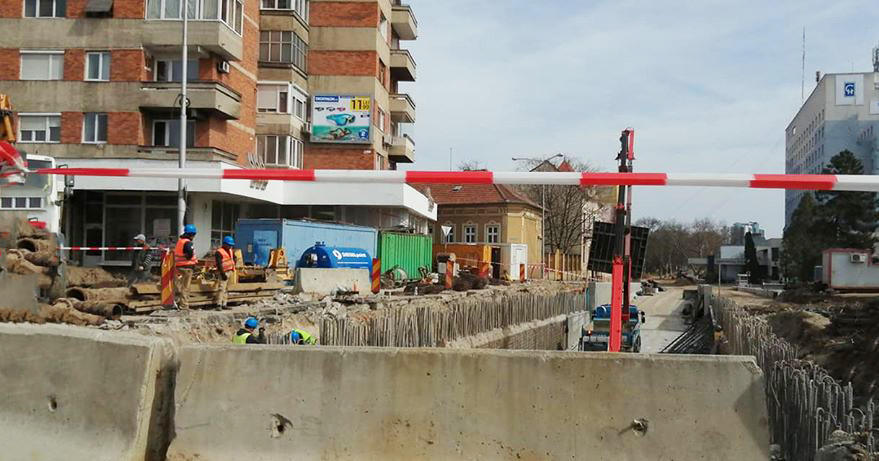 Koronavírus ide vagy oda, a Sztaroveszky utcai közúti aluljáró építése nem állt le
