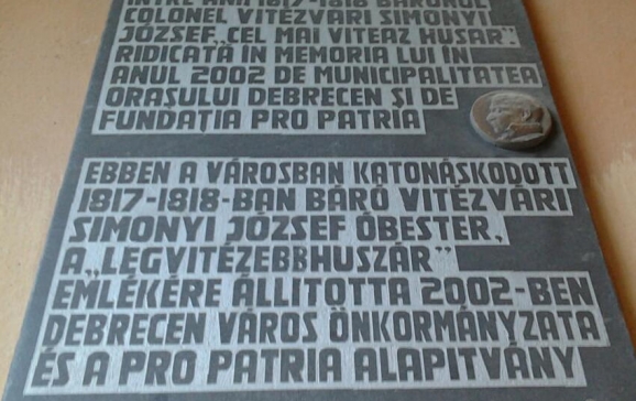 Visszakerül a helyére Simonyi óbester, debreceniek által felállított emléktáblája Nagyváradon
