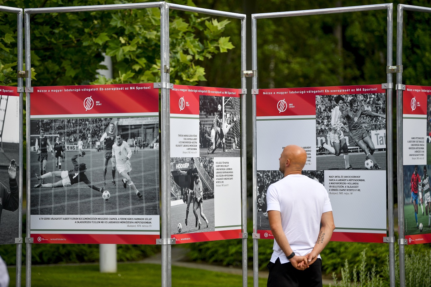 A magyar labdarúgás története című szabadtéri tárlat Debrecenben