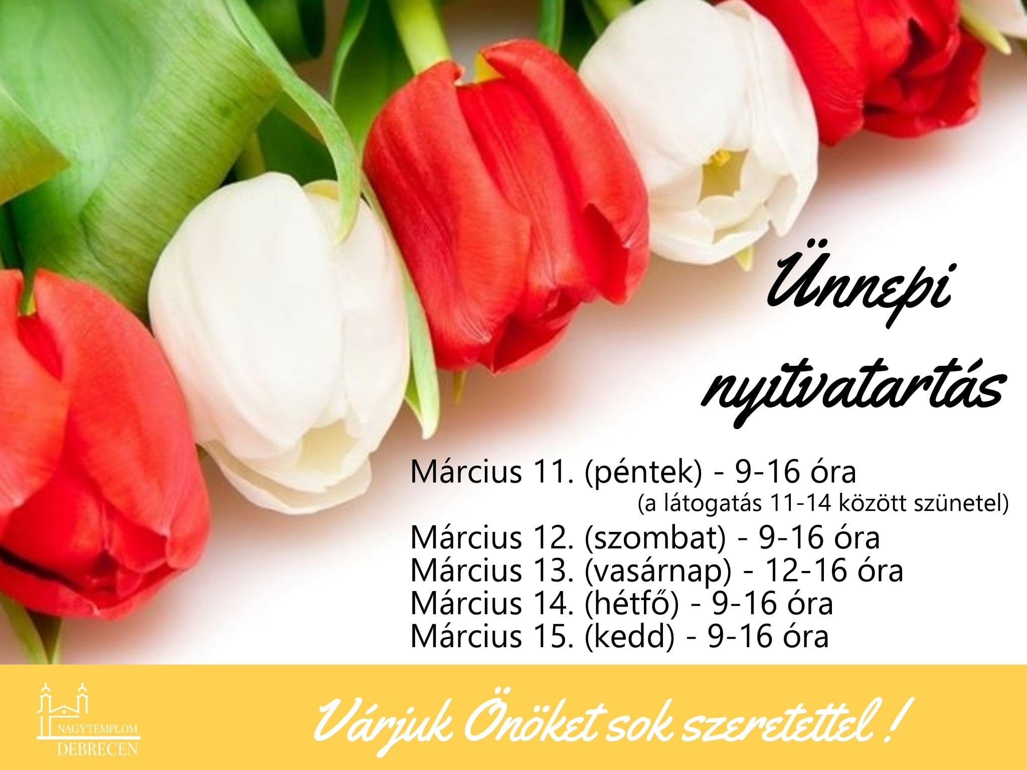 Garantált tárlatvezetésekkel és forradalmi foglalkozásokkal várja a látogatókat az ünnepi hétvégén a Debreceni Református Nagytemplom